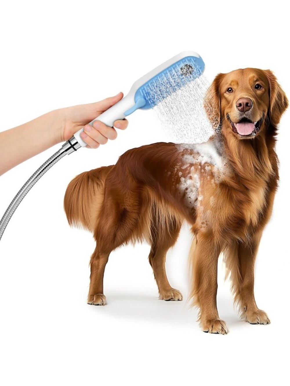 Adjustable Dog Shower Attachment - 4 Settings for Easy Bathing & Grooming